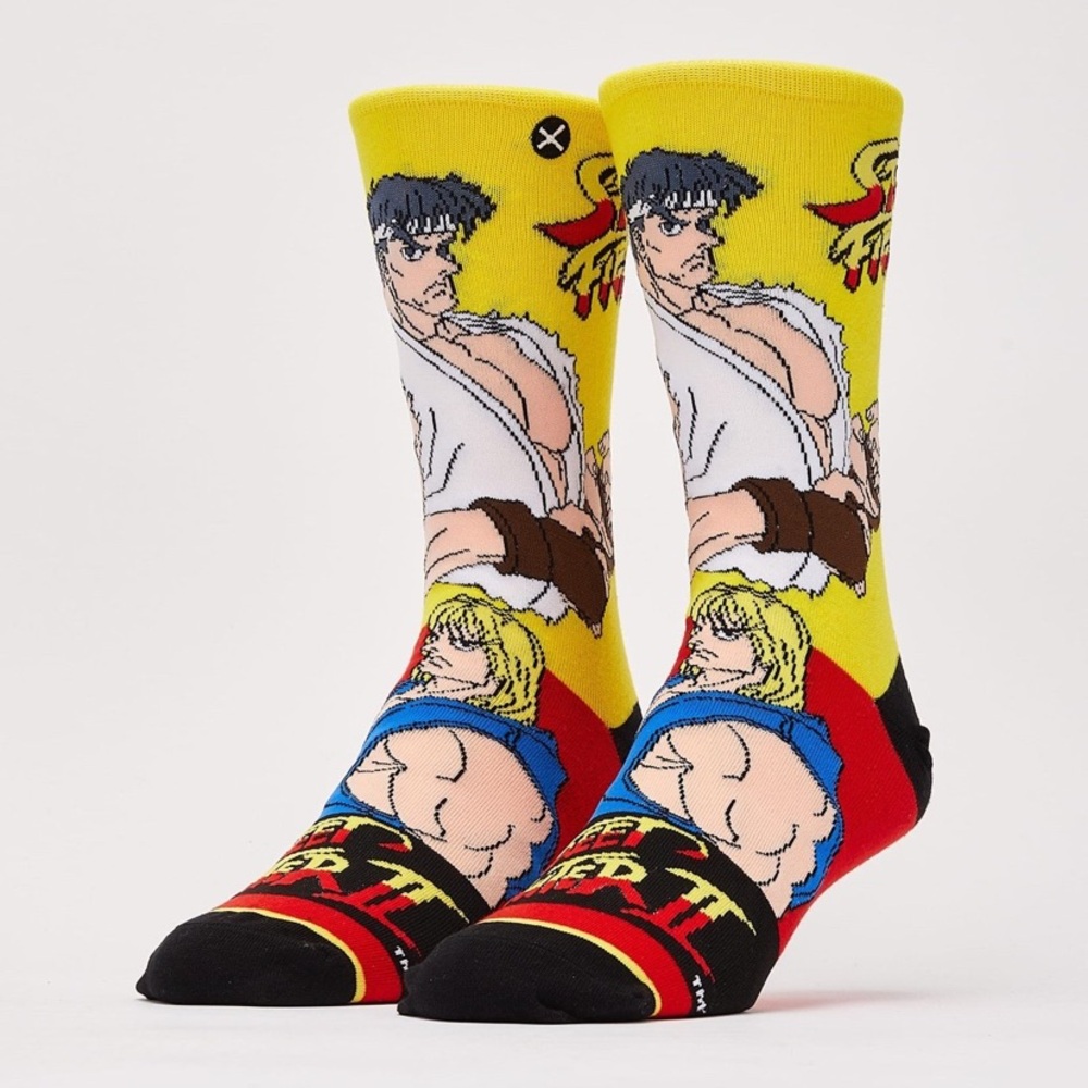 Men’s Street Fighter Socks, Odd Sox, Ryu & Ken, NWT